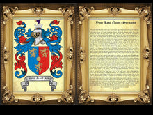 Load image into Gallery viewer, Father's Day Best Gift - Origin of the Last Name - Heraldic Document