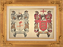 Load image into Gallery viewer, Single or Double Coat of Arms - Size:  8 1/2 x 11"   CM 21.5 x 28