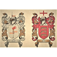 Load image into Gallery viewer, Single or Double Coat of Arms - Size:  8 1/2 x 11"   CM 21.5 x 28